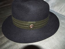 Herren Trachten- Loden-Jagd  Hut, schwarz mit grünem Band,  Größe 58, neuwertig