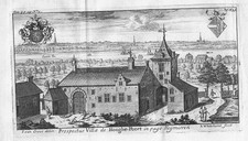 1700 - Kasteel Hemiksem Original Kupferstich gravure Belgique