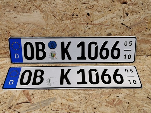 Nummernschild deutschland - 2x,