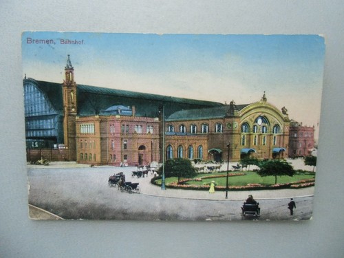Ansichtskarte bremen bahnhof - ansichtskarte,