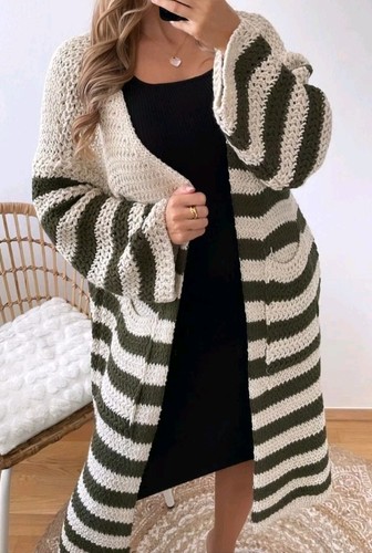 Damen gestreifte lang - ,