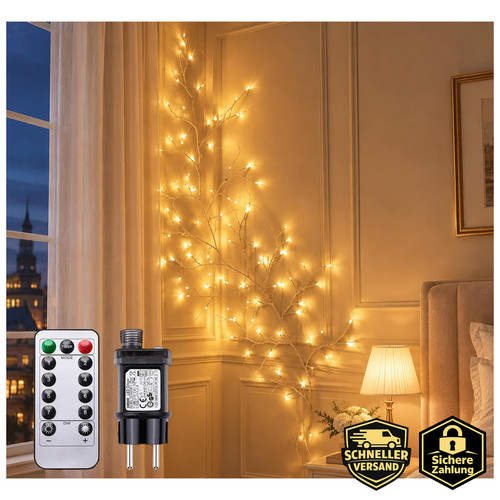 Lichterkette birke led 8 - birke,