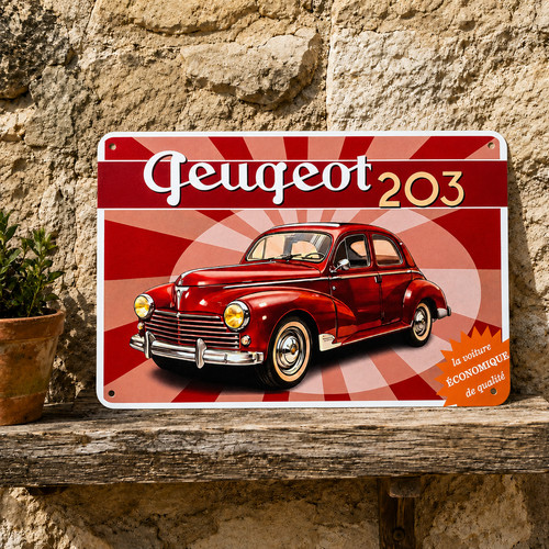 Blechschild peugeot 203 20 x - 203,