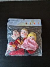 4 Stück Handpuppen TCM Räuber Kasperle Prinzessin König Kasperle Theater Sealed 