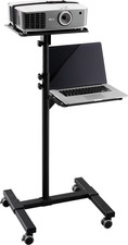 celexon Projektionstisch fahrbar/höhenverstellbar 95 bis 145cm 2 Flächen schwarz