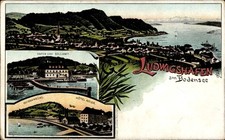 Litho Ludwigshafen am Bodensee, Gesamtansicht, Hafen, Zoll, Hotel... - 11431650