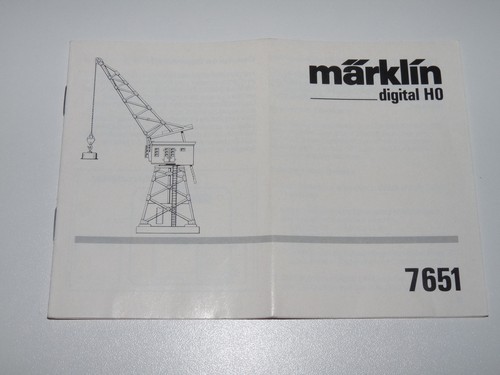 Märklin 7651 anleitung - h0, ++