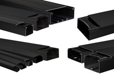 Schwarz - Kabelkanal Kabelleiste  verschiedene Größen  2 Meter