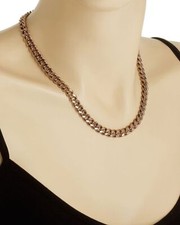 Schmuck Halskette Silber 925 schokoladenfarben diamantiert X18