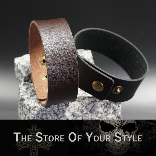Armband leder druckknopf - pu,