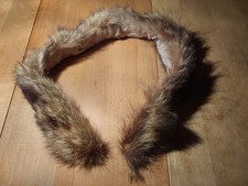 Pelzkragen - echt- schmal - braun