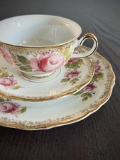 Vintage Winterling Röslau Bavaria Teeset – 3-teilig Rosen-Dekor Goldrand