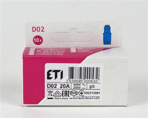 Schmelzsicherungen 20a - x,