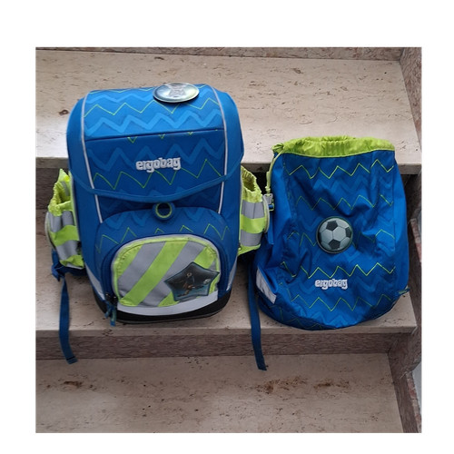 Ergobag schulranzen set - set, blau