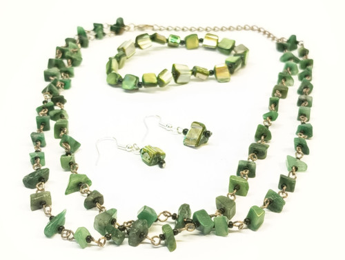 Modeschmuck 3erset grün - modeschmuck,