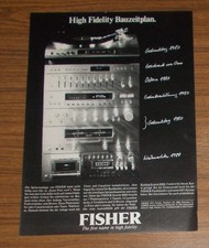 Seltene Werbung vintage FISHER SYSTEM 8000 Studio Standard HiFi Anlage 1980