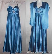 Abendkleid, Brautkleid Gr.34 Jeansblau, mit Stola und Brosche von Lissa - Paris