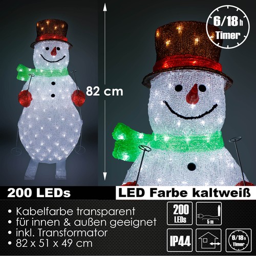 Led acryl schneemann - led,