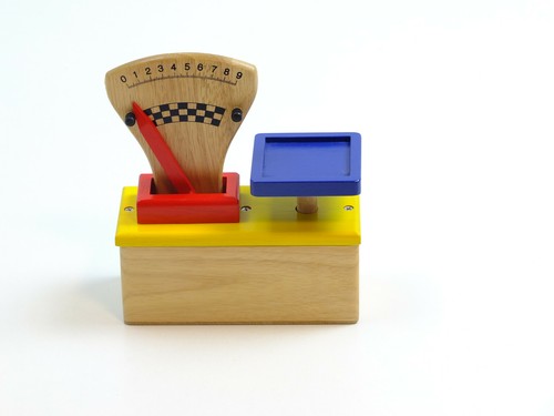 Kaufladen waage holz zeiger - kaufladen,
