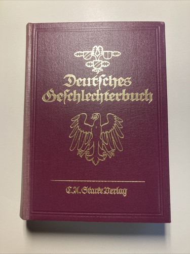 Deutsches geschlechterbuch - deutsches,
