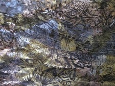 Großes Tuch - Mustermix - Florales Design mit goldenen Glitzerfäden - Vintage