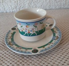 Tasse mit Untertasse – Porzellan – Bauernhof Motiv – Wellco Design Krefeld