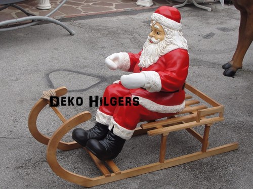 Weihnachtsmann schlitten figur - weihnachtsmann,