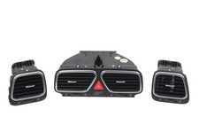 Lüftungsdüsen vorne alu/titanschwarz VW Eos 1F Scirocco III Armaturenbrett Luftd