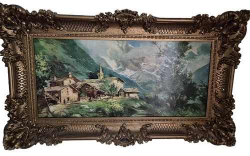 Gerahmtes landschaftsbild - gerahmtes,