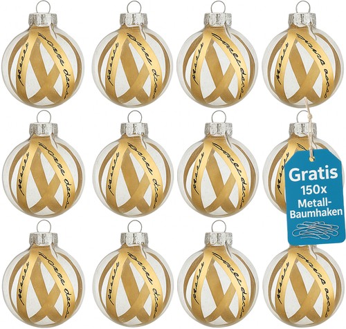 Weihnachtskugeln klar 12er - 12er, set