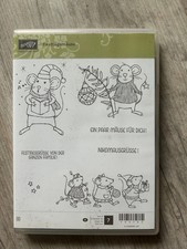 Stampin up Festtagsmäuse gut erhalten Weihnachten 143103 Stempelgummi Grußkarten