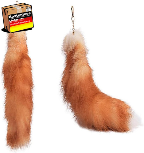 Fuchsschwanz anhänger 40cm - fuchsschwanz,