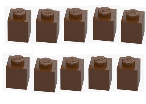 Lego 10x stein - 1x1, braun