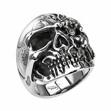 Biker rocker ring totenkopf - rocker,