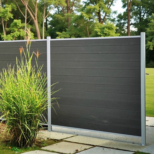 Wpc sichtschutzzaun anthrazit - wpc,