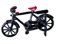 Miniatur Fahrrad schwarz 5x3cm Deko Geschenkverpackung Wichteltüre Puppenhaus