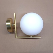 HJXDtech LED Wandleuchte Glas Kugel Beleuchtung E27 Modern Wohnzimmerlampe Desig