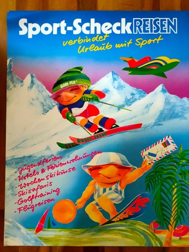 Plakat sport scheck - sport-scheck, reisen