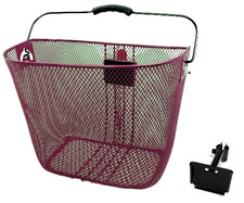 Fahrrad Lenkerkorb Fahrradkorb bordaux rot Fronthalterung Adapter Bügel schwarz