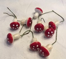 Ca. 63 alte PCS Pilze Weihnachtsschmuck Christbaumschmuck