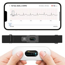 Neu Mobiles EKG-Gerät Herzmonitor Brustgurt 30s-15min Aufzeichnung + KI-Analyse