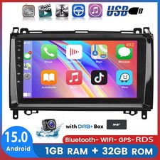 Carplay Android15 Autoradio GPS Navi für Mercedes A/B Klasse W245 KAM BT 9" DAB+