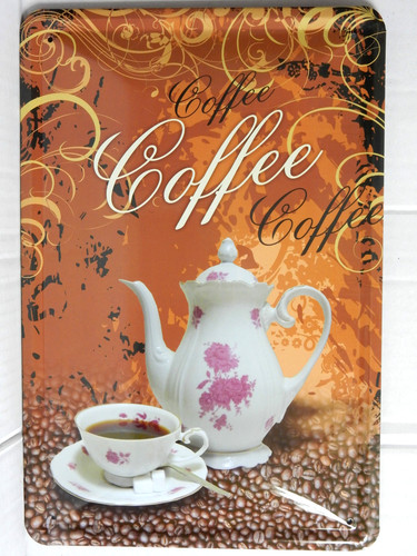 Blechschild coffee kaffee - ,