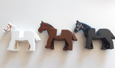 LEGO 3x Pferd alt weiß braun
