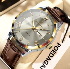 Herren luxus uhr - uhr, lederarmband