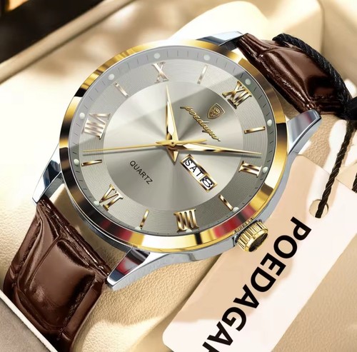 Herren luxus uhr - luxus, lederarmband