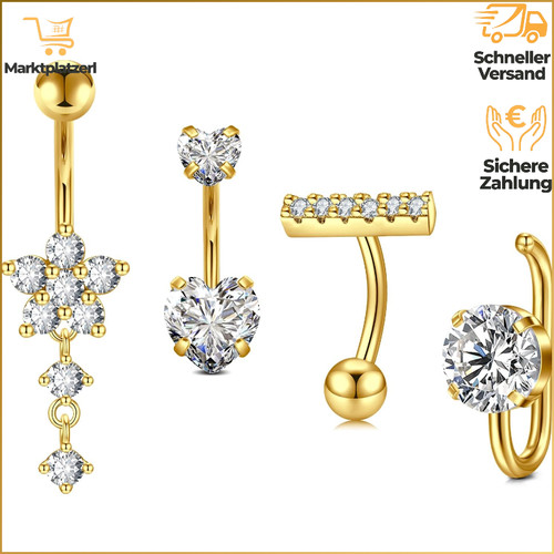 Bauchnabelpiercing set - bauchnabelpiercing, 5