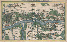 Neuburg Donauwörth Original Kupferstich Landkarte Bodenehr 1720