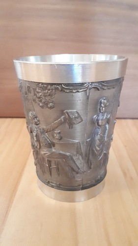 Zinnbecher groß motiv - zinnbecher,, groß,