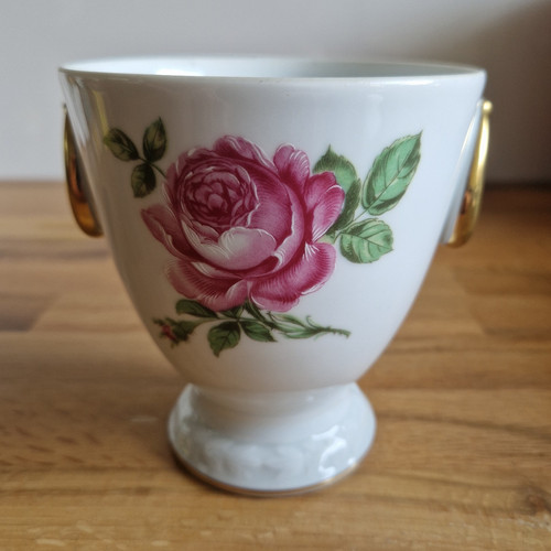 Porzellan vase rund - porzellan, mit